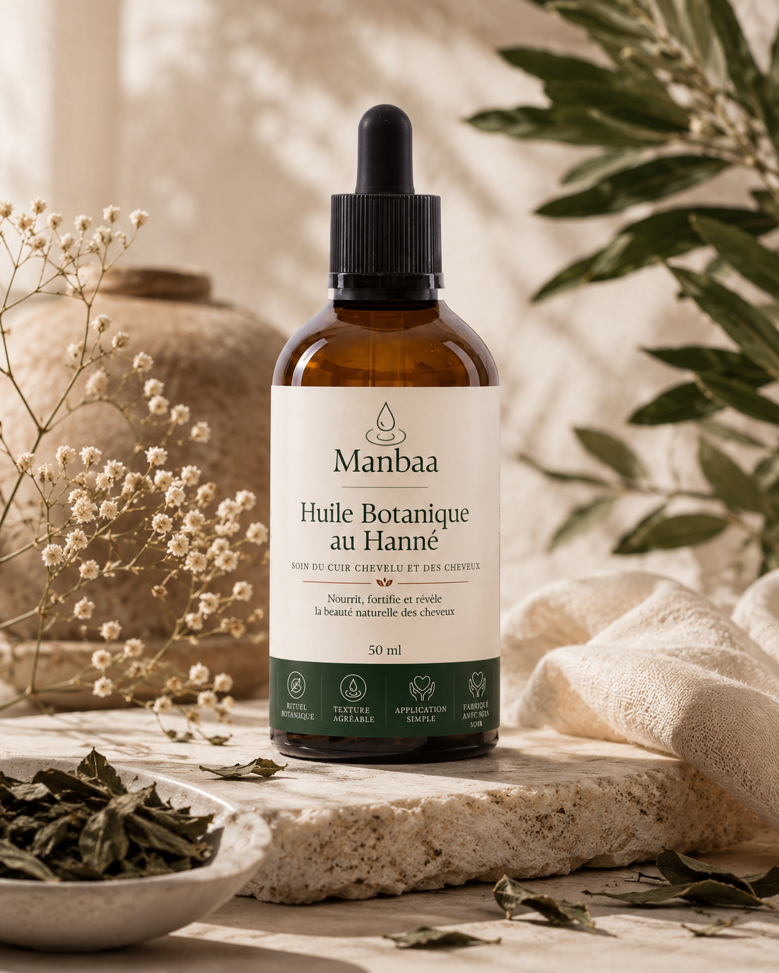 Huile botanique au henné - 50 ml